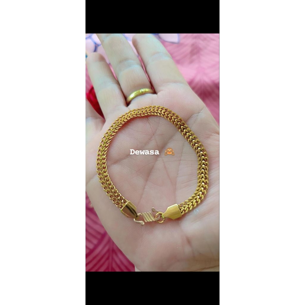titanium asli berlapis emas 23 k