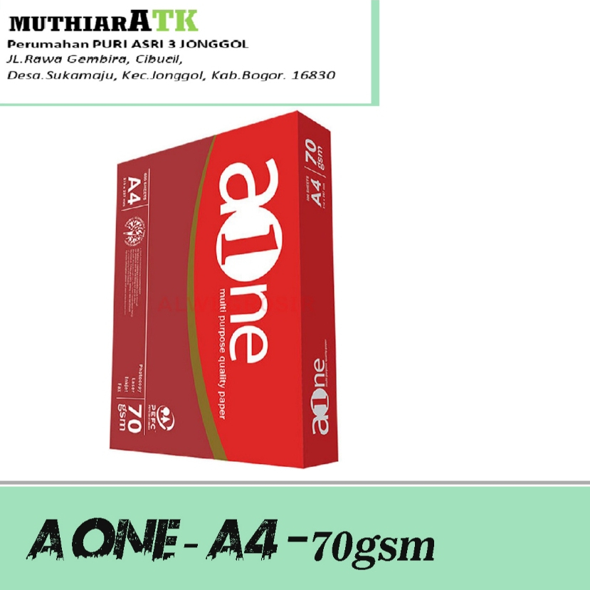 AONE A4 70gram HVS KERTAS PRINT / FOTOCOPY