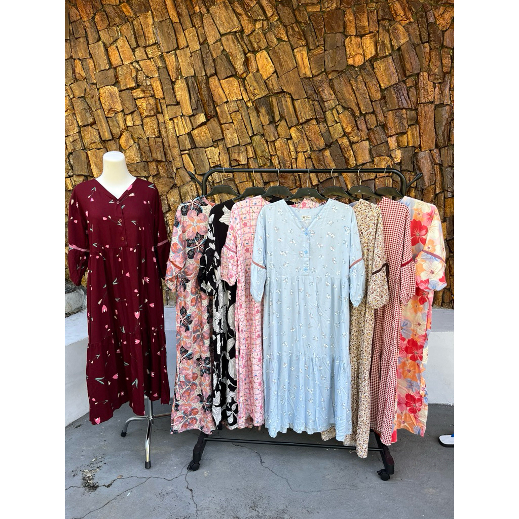 Arumi Dress/Dress Balon/Daster Balon/Daster 3/4/ Daster Busui