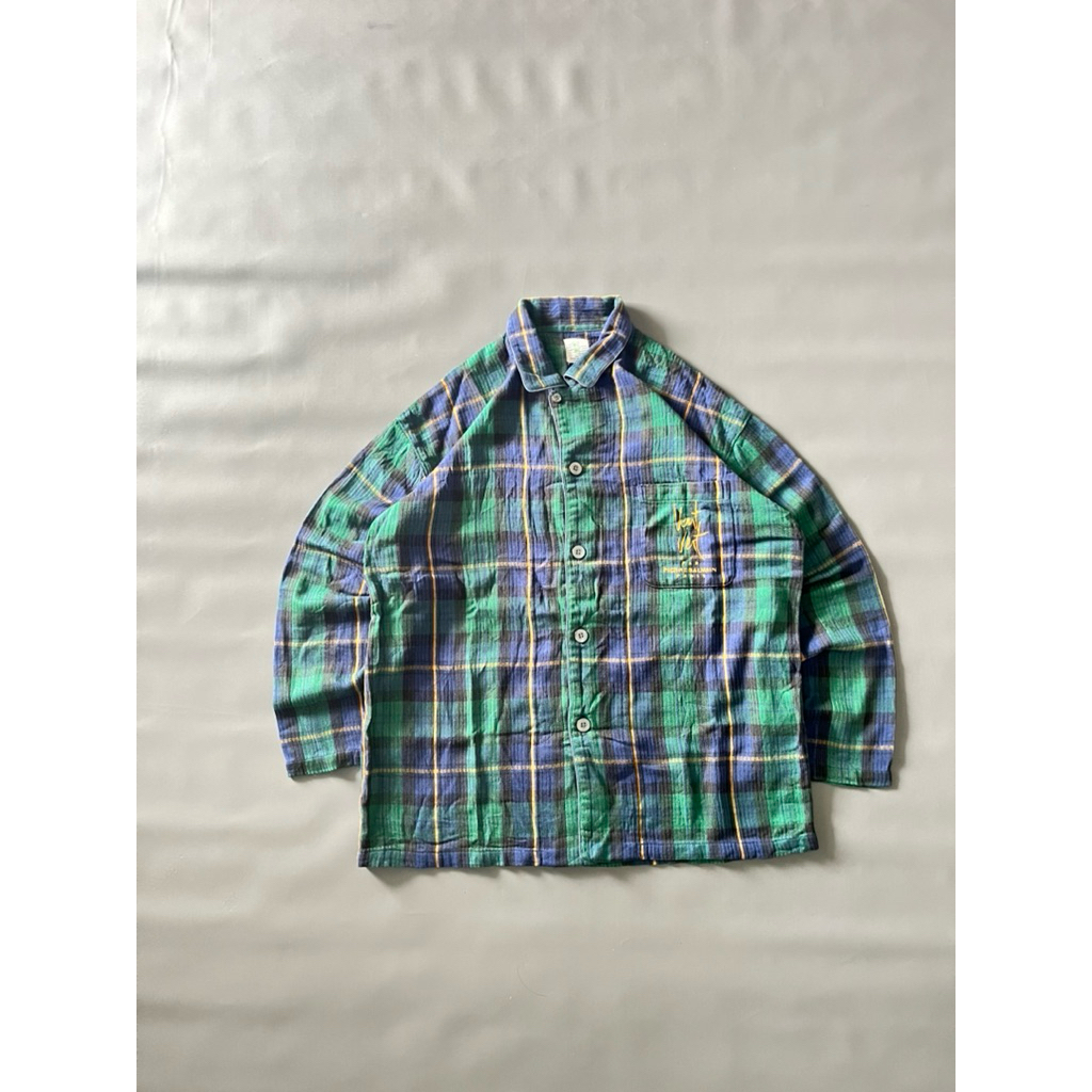 Vtg 90’s Plaid Green Jacket Pierre Balmain Paris  Vent Vert