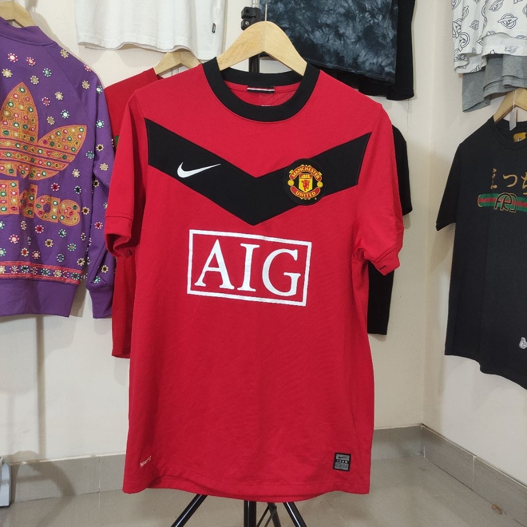 Kaos Jersey Bola Nike MU Manchester United Home 2009 Size S Fit M Original Authentic