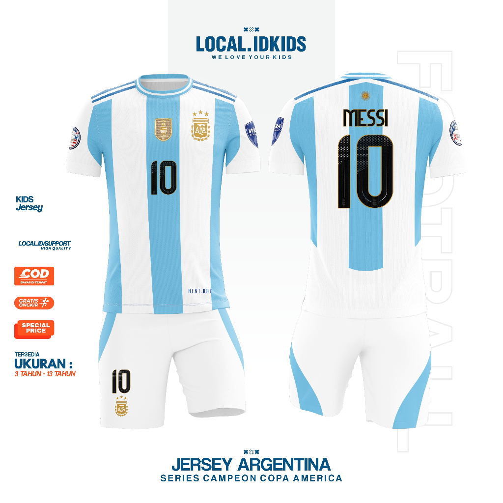 Jersey anak kaos bola anak messi arg series copa america best seller quality premium original promo 
