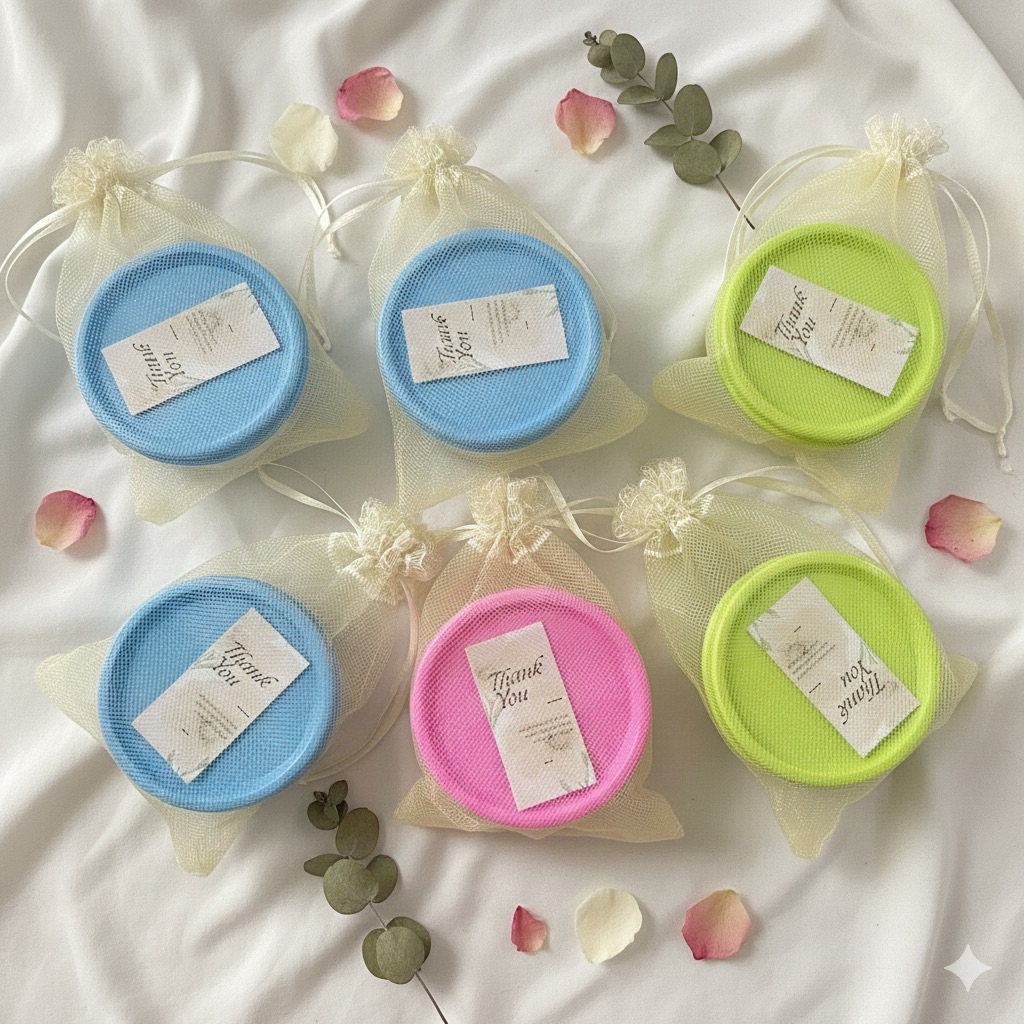 Souvenir toples bulat mini bermanfaat souvenir wedding murah free kartu ucapan