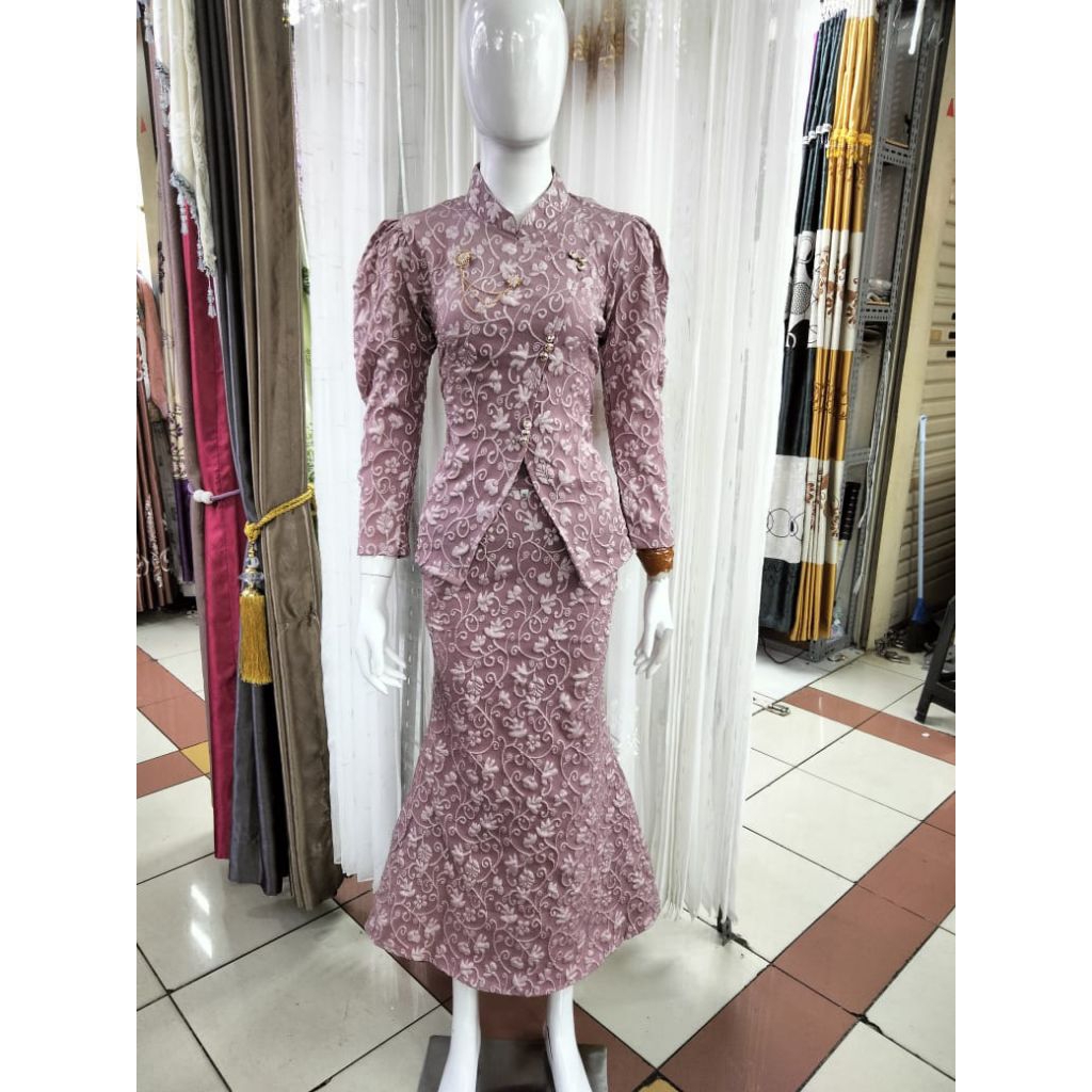 setelan janggan fukuro atasan dan rok duyung bahan fukuro