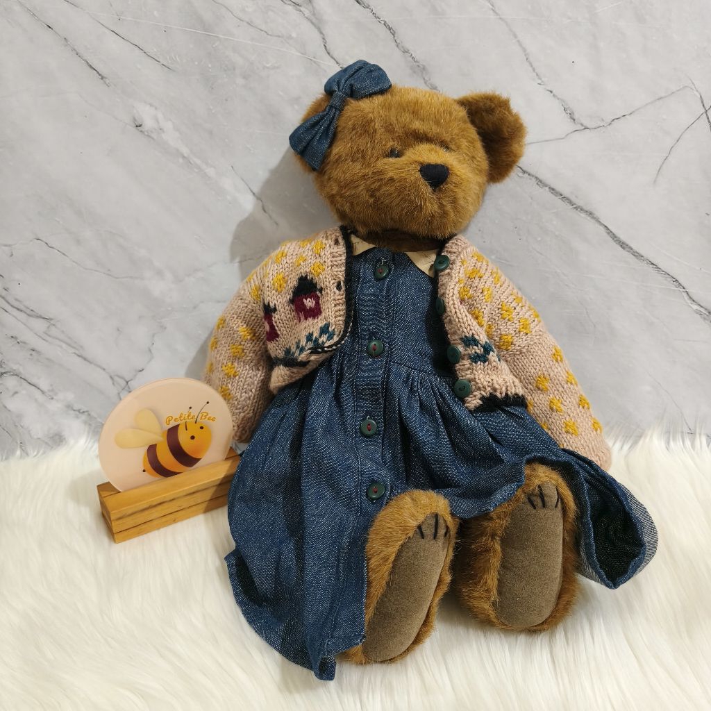 Boneka Boyds Bear Vintage Clarissa Wind Up Musik Putar Original