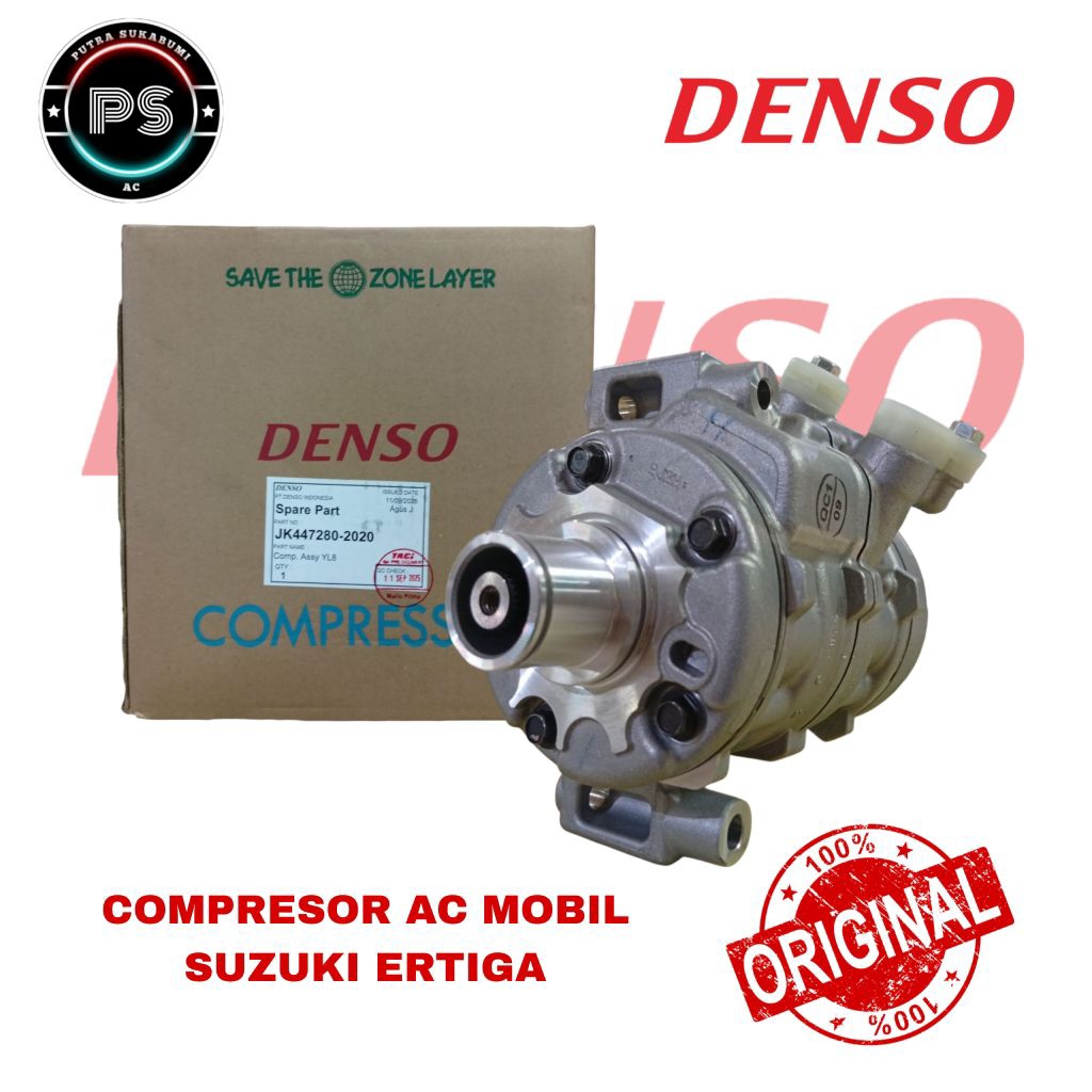 COMPRESOR KOMPRESOR AC MOBIL SUZUKI ERTIGA ORIGINAL DENSO