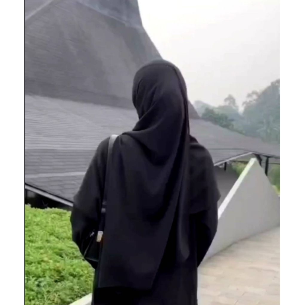 PRELOVED pasmina hitam gamis arab