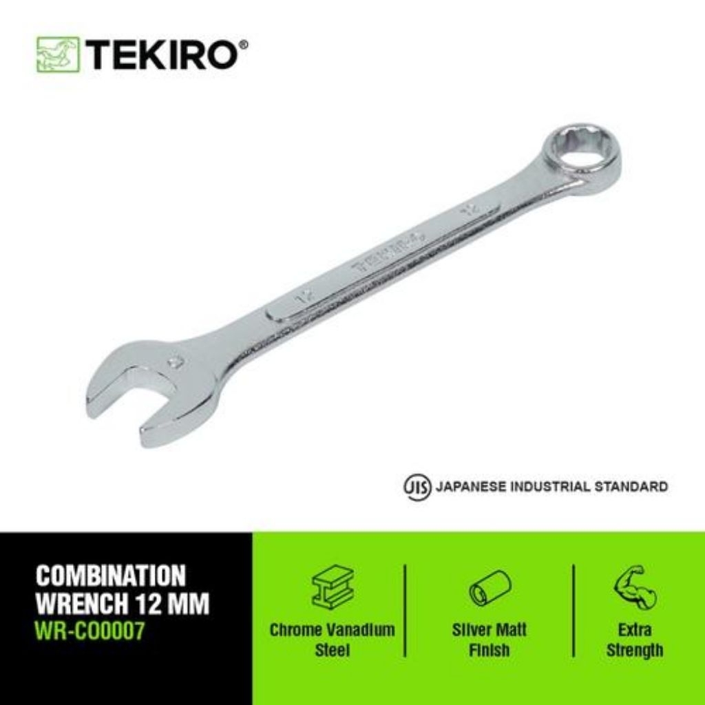 Kunci Ring Pas Tekiro 12mm | Kunci Pas Ring Tekiro 12mm | Combination Spanner Tekiro 12mm