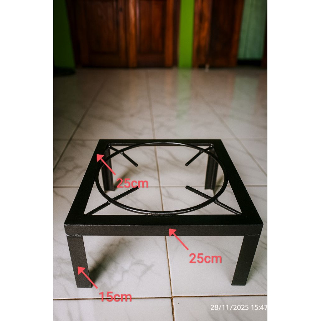 tungku kompor gas api seribu/tatakan kompor gas api seribu bahan besi siku