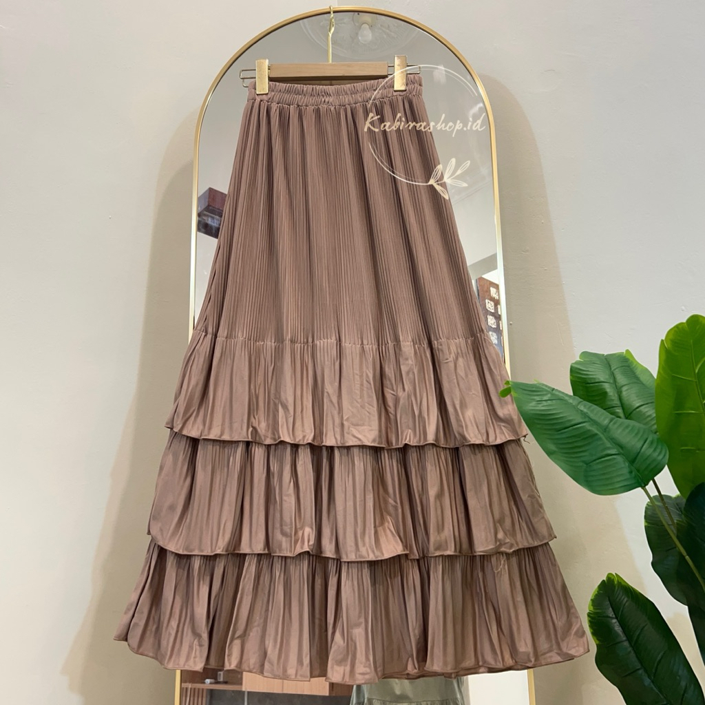 YERIN Skirt - Rok Layer 3 Tingkat Premium - Rok Korean Style - Rok Susun 3 Tingkat Hyget - Rok Wanit