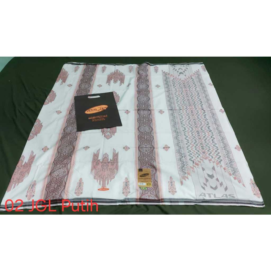 TERMURAH SARUNG ATLAS SUPER PREMIUM 980 BRONZE PUTIH  OBRAL MURAH