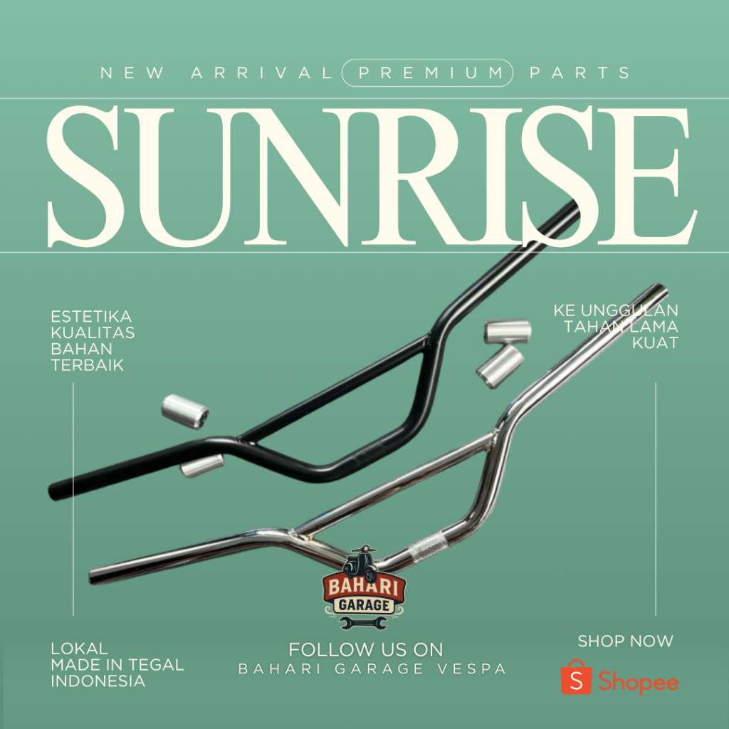 STANG HANDLEBAR SEPEDA SUNRISE BAR MTB MINIVELO COMMUTER BIKE