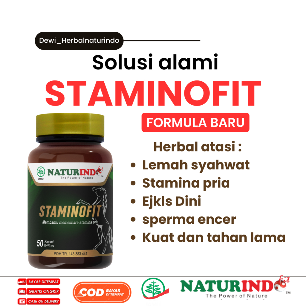 Staminofit Naturindo Suplemen Pria Dewasa Memelihara Stamina Pria