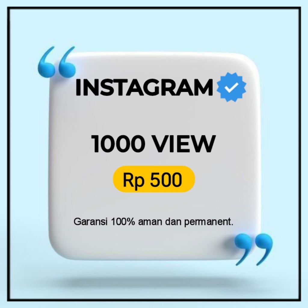 IG VIEW VIDIO DAN LIKE HIGH QUALITY PERMANEN BERGARANSI PROSES FAST