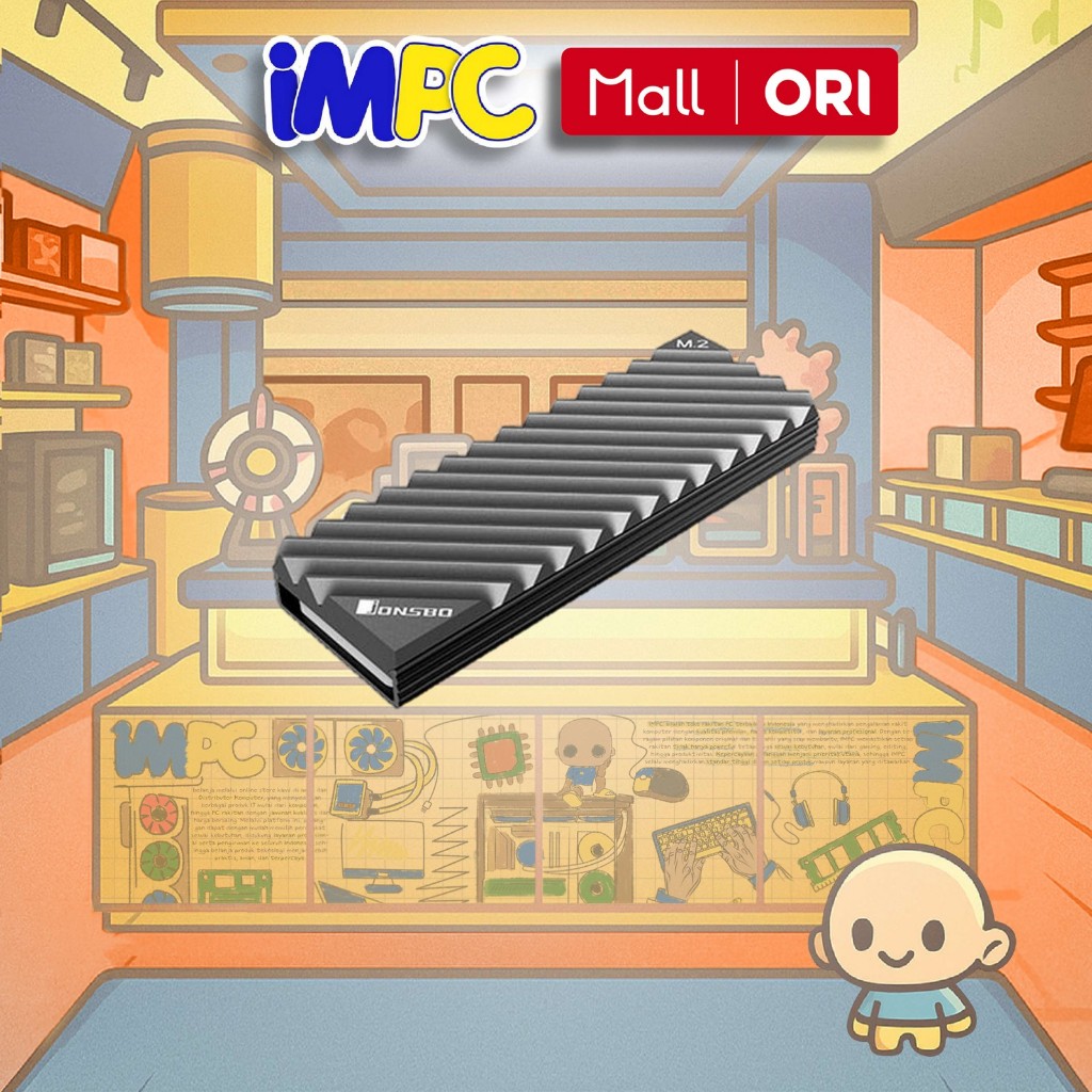 JONSBO M.2-3 Heatsink SSD NVMe M2 Cooling Grey