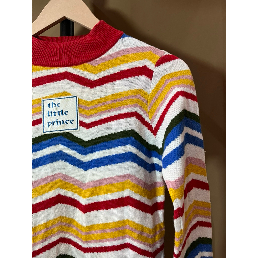 Sweater Stripe Warna-warni Rainbow