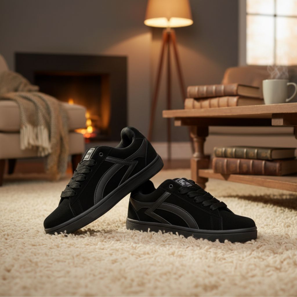 sepatu snaker skena model tali gendut gemuk tebal terbaru warna hitam putih SUEDE OG premium