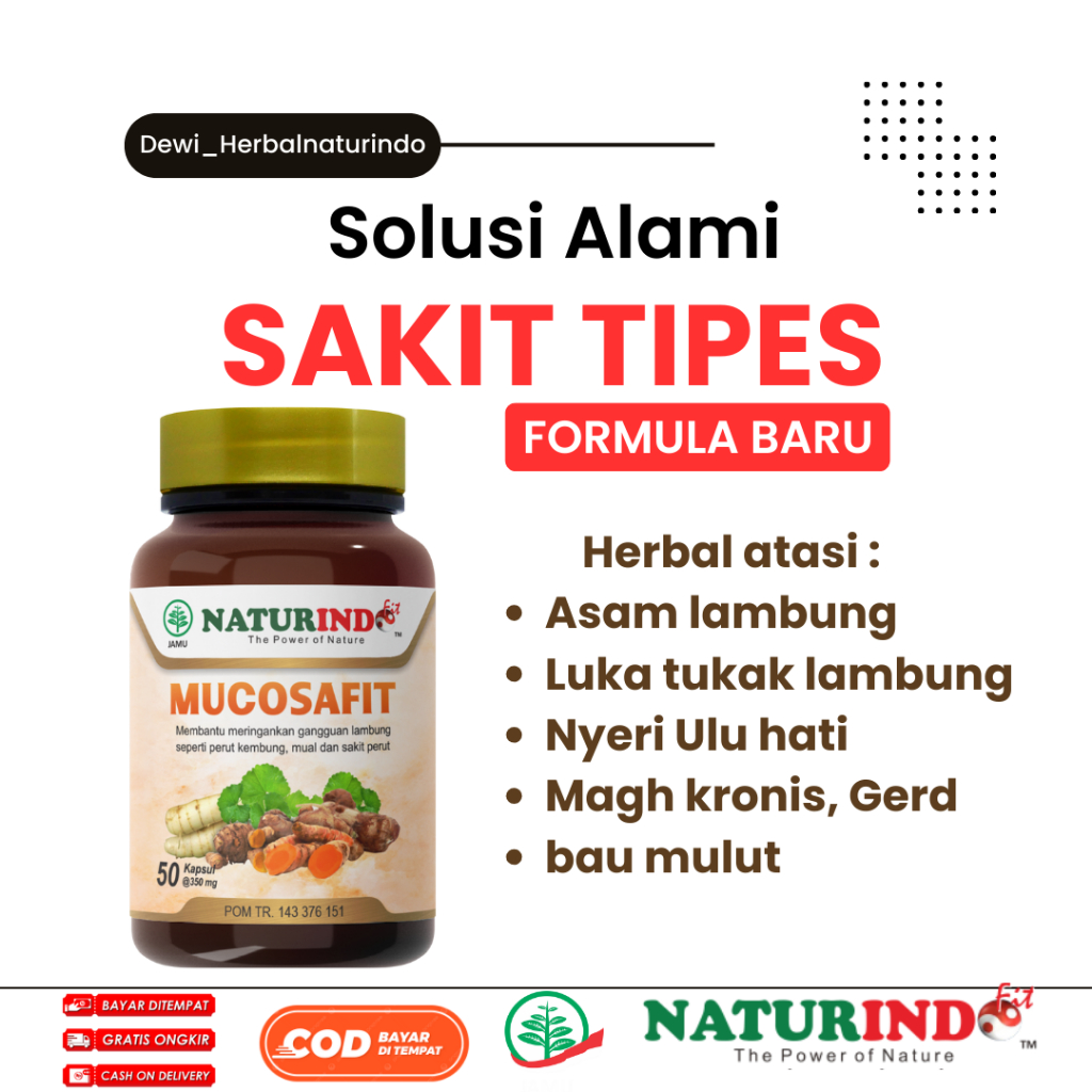 Mucosafit Naturindo Herbal Tipes Asam Lambung Maag