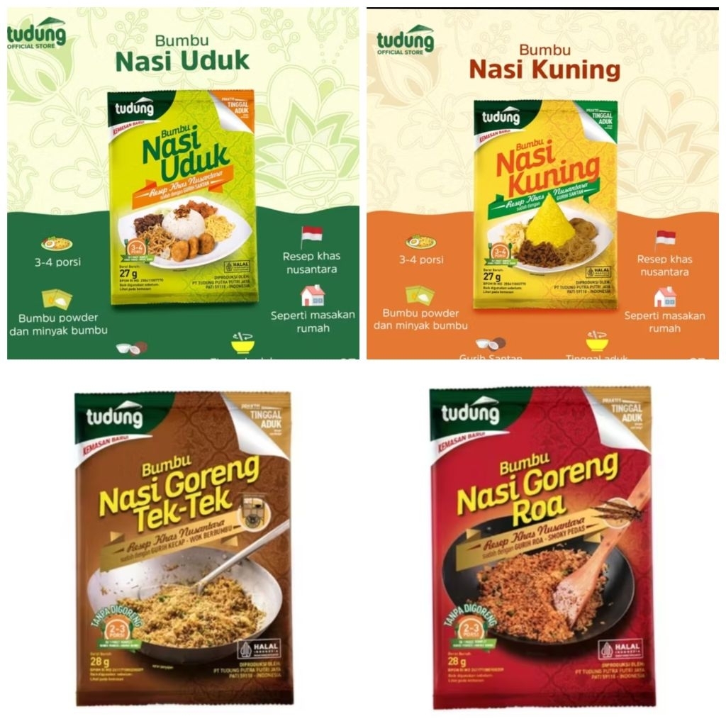 TUNDUNG BUMBU NASI KUNING  , NASI GORNG TETEK , NASI UDUK , NASI GORENG ROA