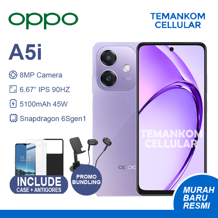 Oppo A5i 8GB RAM baru 4/128 4+4 extend RAM 4GB 128GB A5 i Military Grade kuat GARANSI RESMI