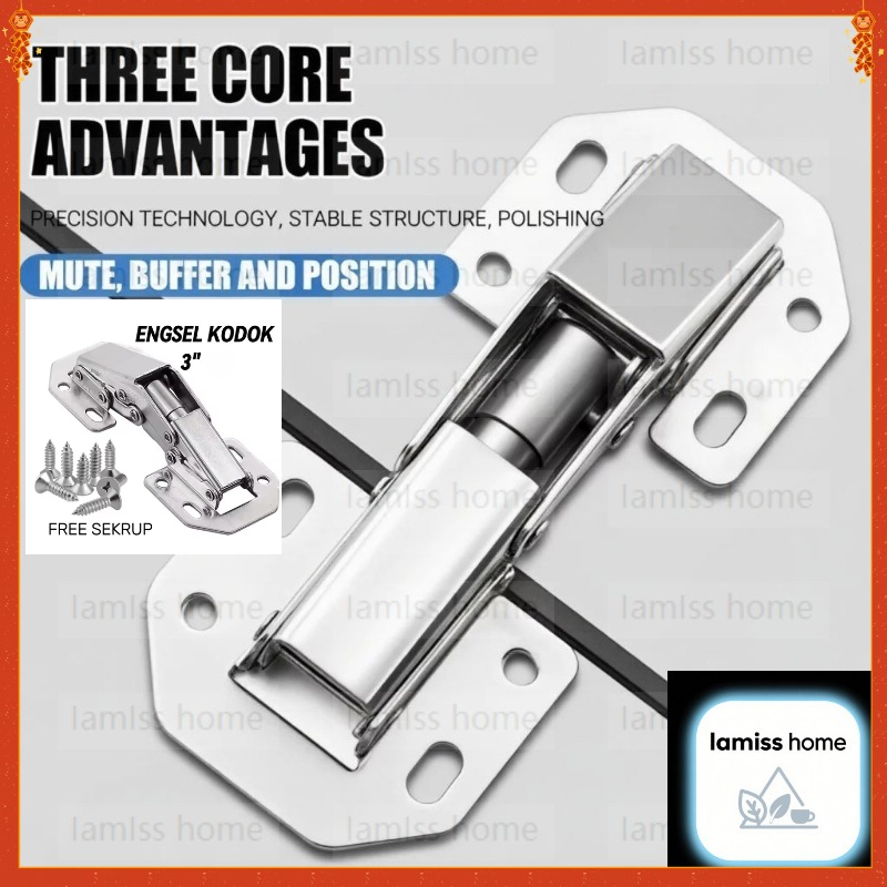 Engsel Sendok Kodok 3 Inch Tanpa Bobok / Engsel Kodok Tanpa Bobok