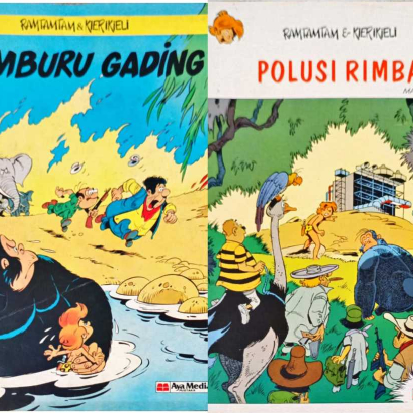 Komik Ramtamtam dan Kierikieli - Pemburu Gading - Polusi Rimba - Aya Media, Preloved