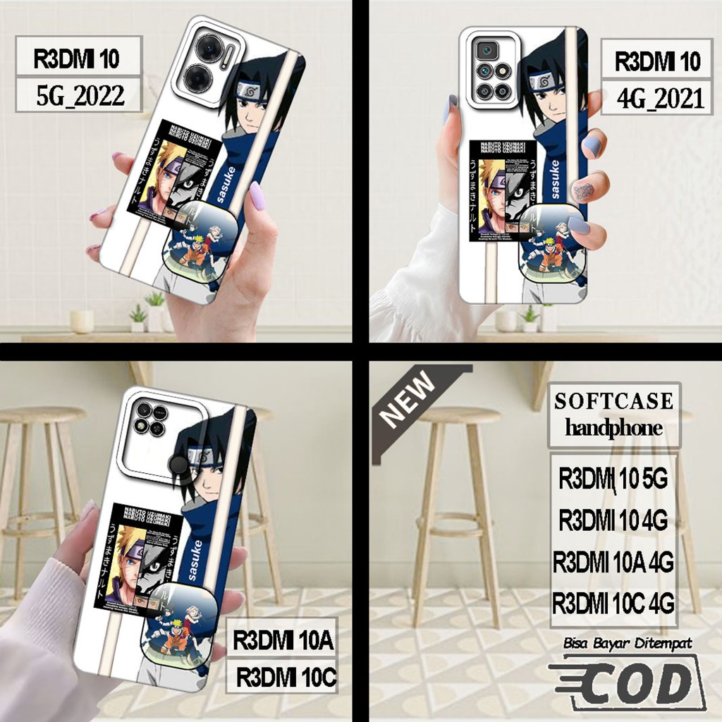 Case REDMI 10 5G ,REDMI 10 4G ,case REDMI 10A ,case REDMI 10C _Casing silikon hitam bening elastis