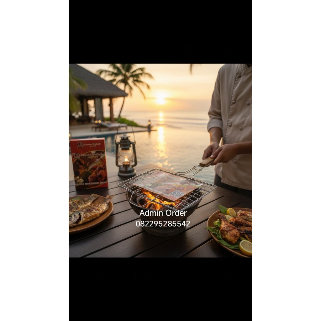 Panggangan ayam ikan bakar besi tebal anti karat