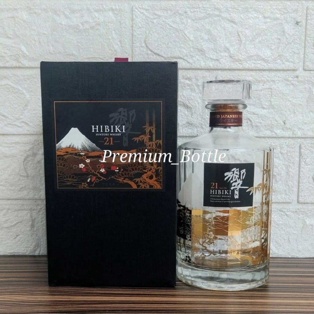Botol Kosong Hibiki 21 Years Old Katcho Fugetsu Limited Edition 700ml + Box