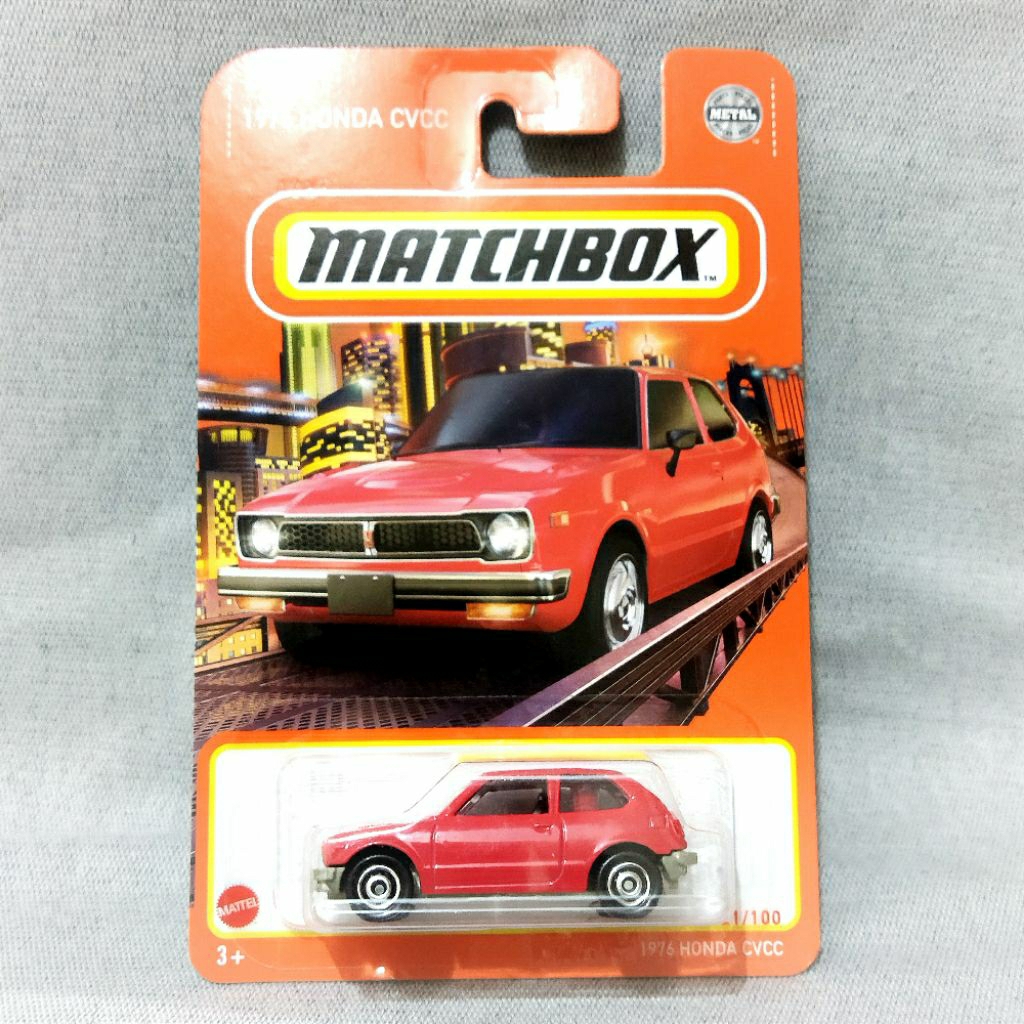 Matchbox 1976 Honda Civic CVCC Red Merah