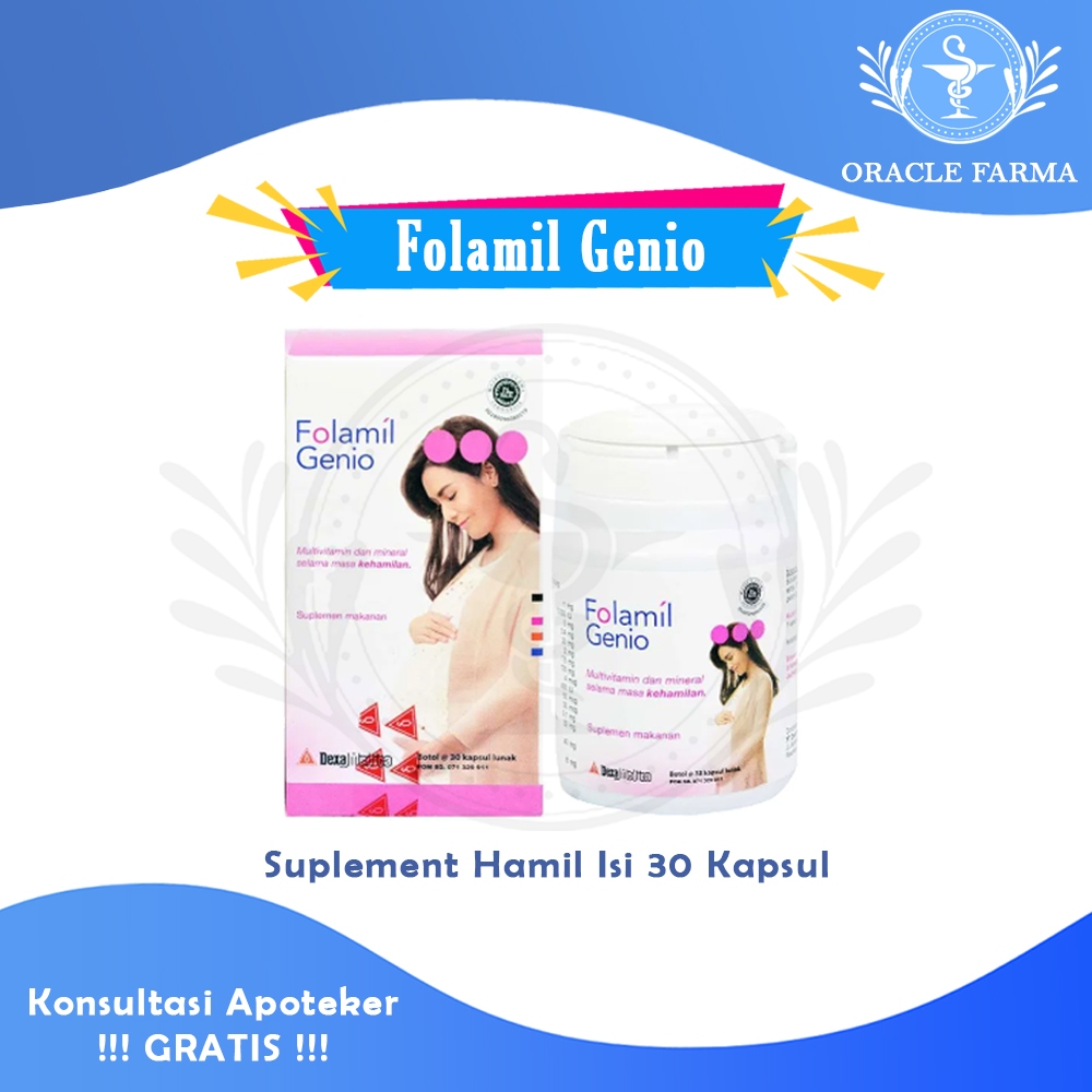 Folamil Genio 30 Kapsul/Suplemen Kehamilan/Ibu Hamil/DHA/Multivitamin Ibu Hamil/Multivitamin