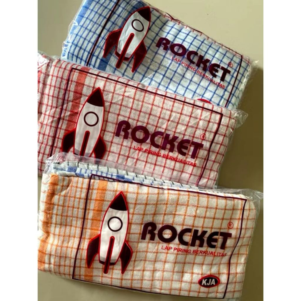 serbet lap/serbet dapur lusinan murah serbet dapur original  cap rocket lusinan/isi 1lusin