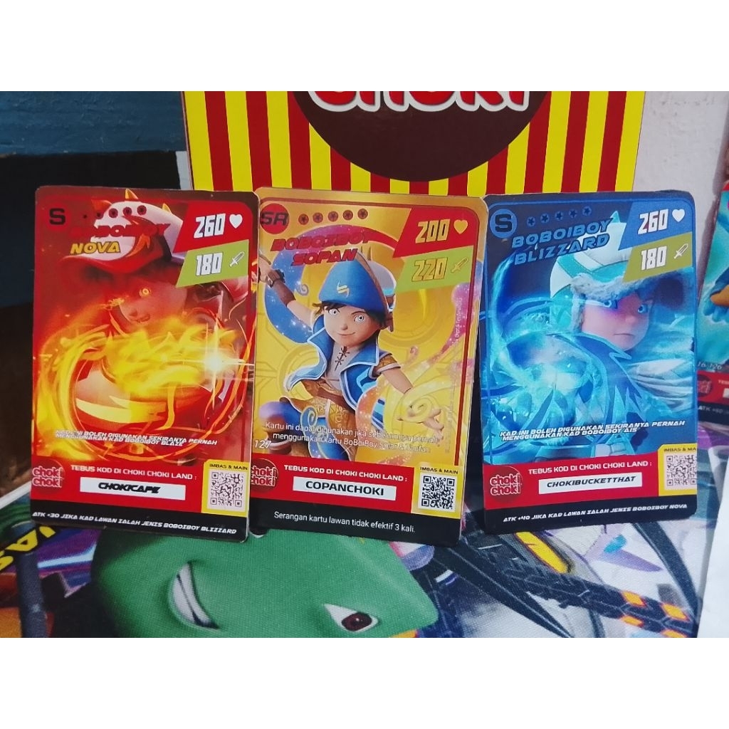 Monsta Galaxy Card Fanmade Card Choki² Boboiboy Nova, Blizzard,Sopan
