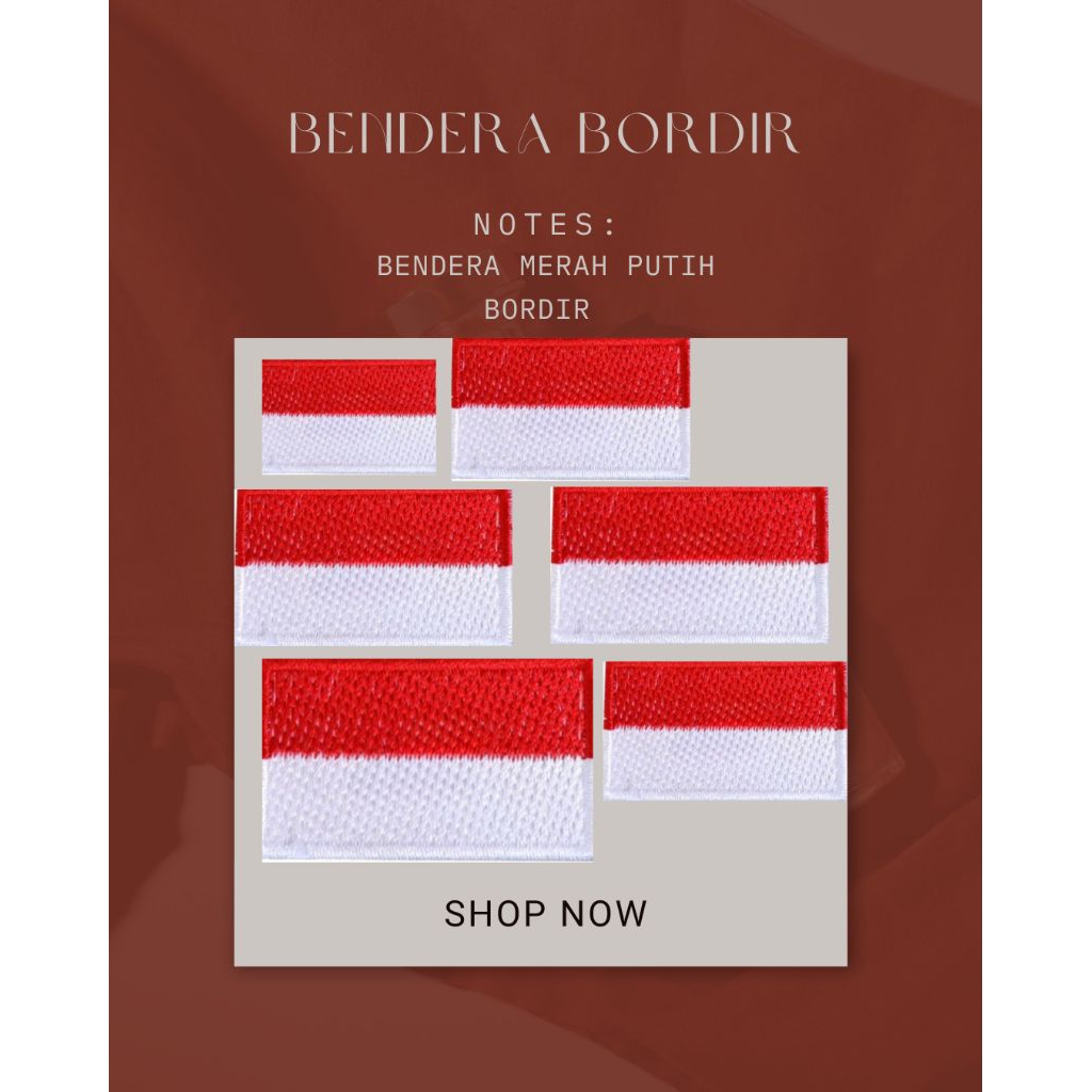 BENDERA MERAH PUTIH BORDIR BENDERA MERAH PUTIH SEKOLAH