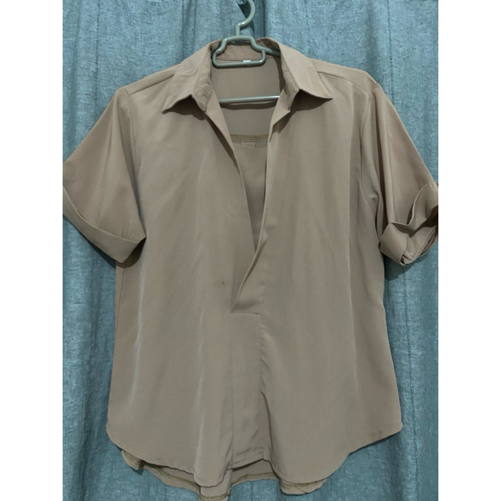 Blouse coklat (preloved)