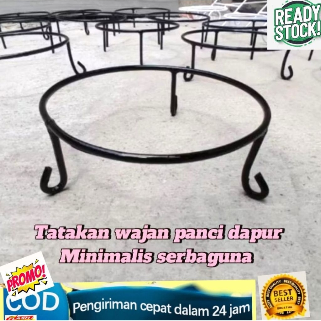 Tatakan panci/Rak wajan anti tumpah/Tatakan wajan bahan besi antikarat