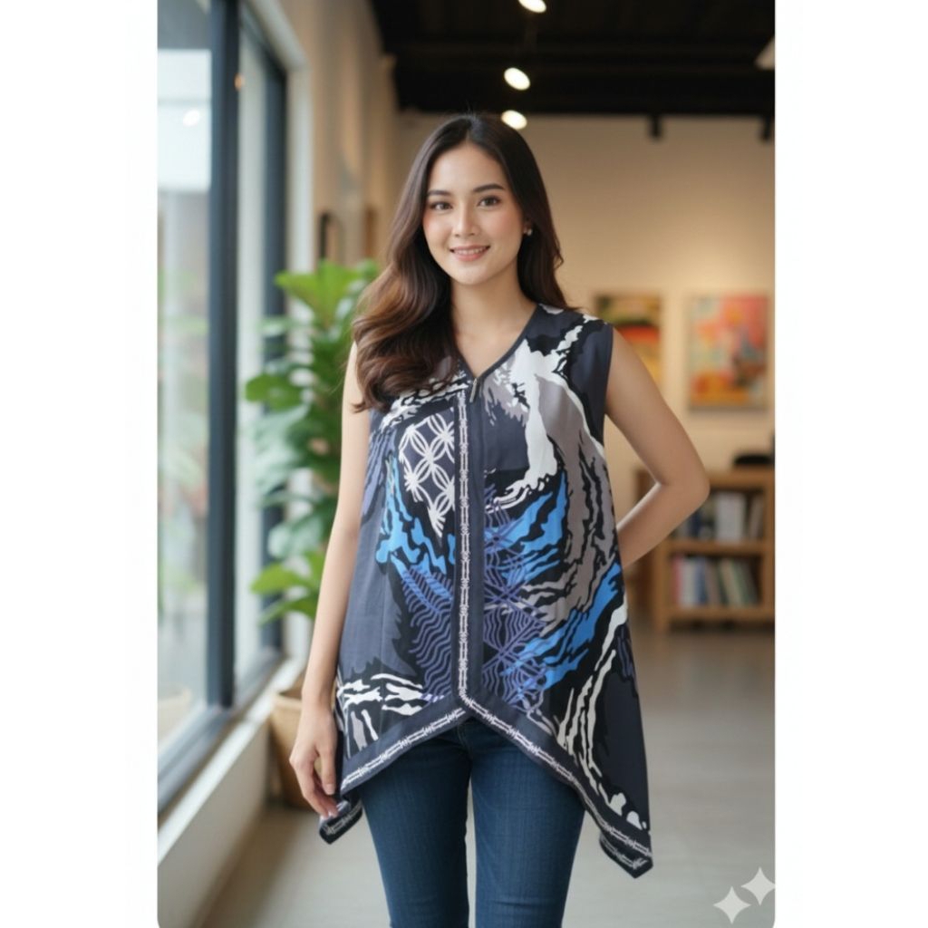 Rompi Batik Wanita Vest Bateeq Preloved
