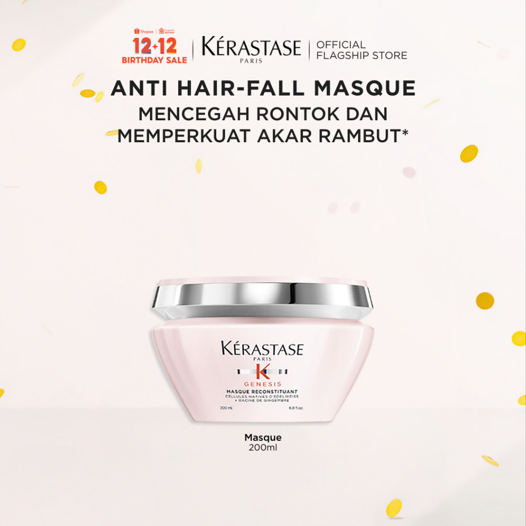 Kerastase Genesis Hair Mask 200ml Anti Hair Fall Hair Mask - Masker Rambut untuk Rambut Rapuh & Muda
