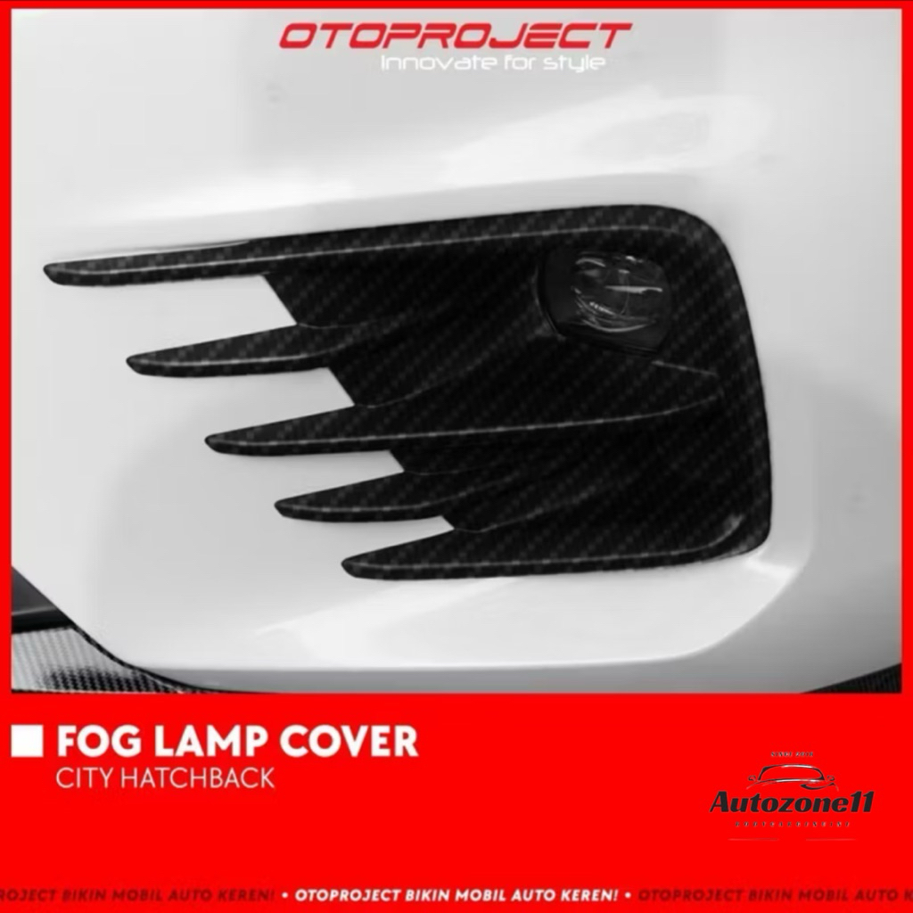 Otoproject - Fog Lamp Cover A.N City Hatchback Carbon | Cover Lampu Kabut City Hatchback