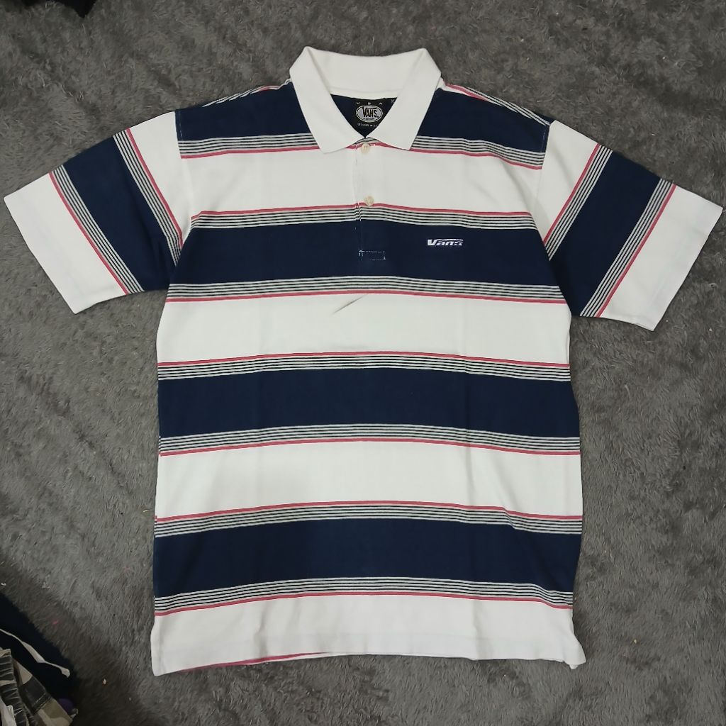 kaos kerah polo salur vans
