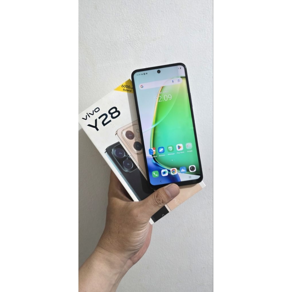 Vivo Y28 Ram 6/128gb Baterai 6000 Mah Fullset No Minus