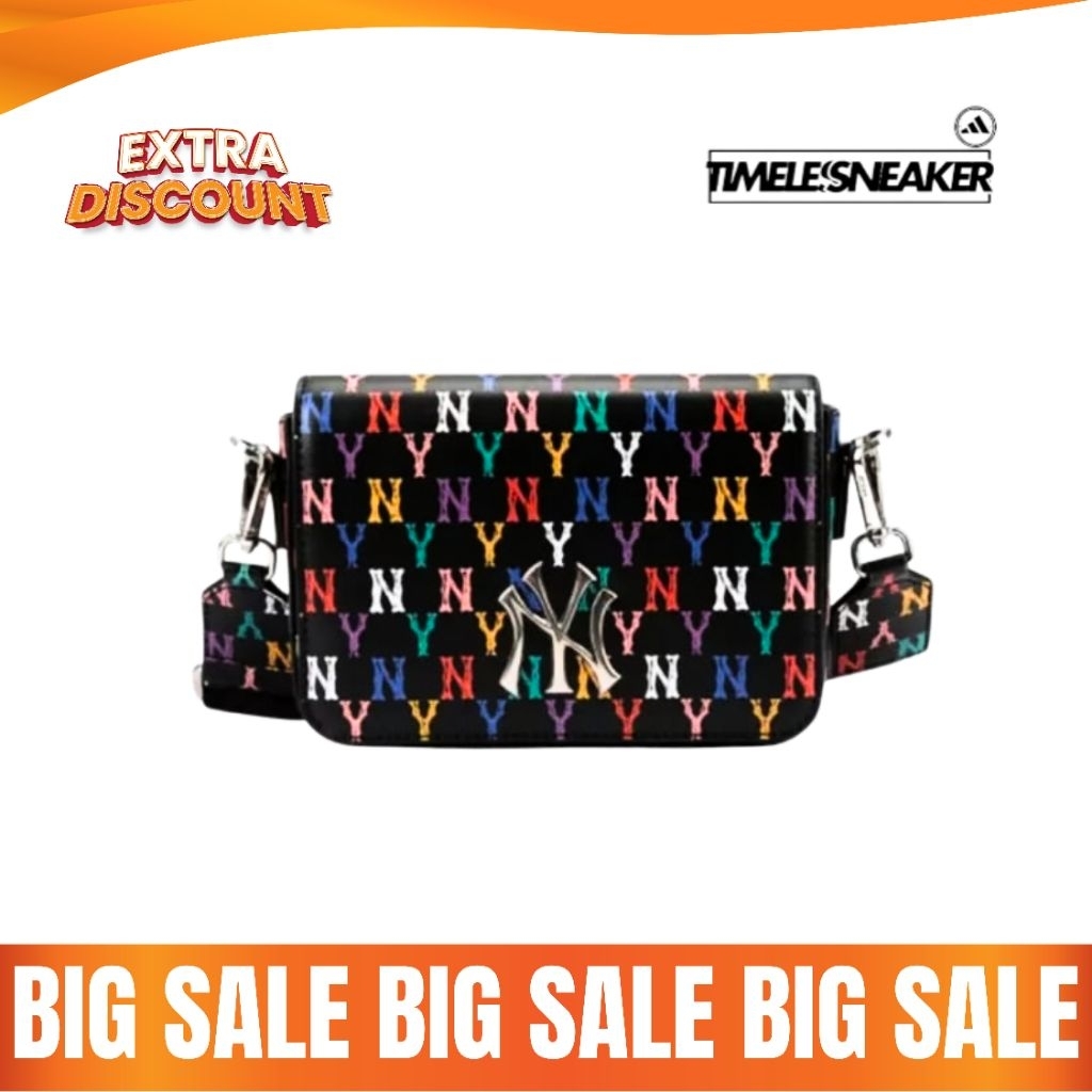 MLB MONOGRAM RAINBOW HOODIE BAG NY YANKEES BLACK 100% ORIGINAL