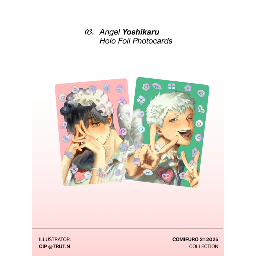 The Summer Hikaru Died (TSHD) Photocard Holographic Foil, Angel Yoshiki, Angel Hikaru