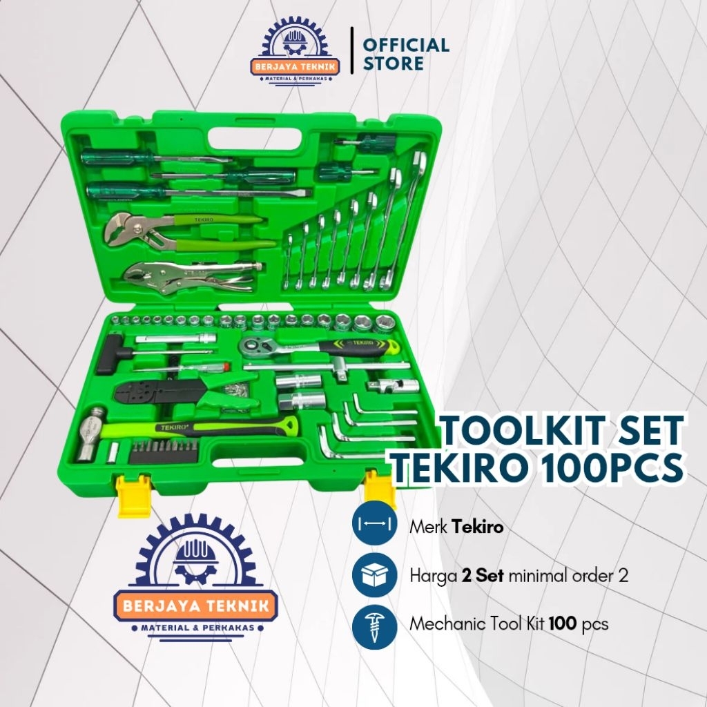 Tool Kit Tekiro 100pcs Kunci Ring Pas Sok Set Tekiro Mechanic Tool Set