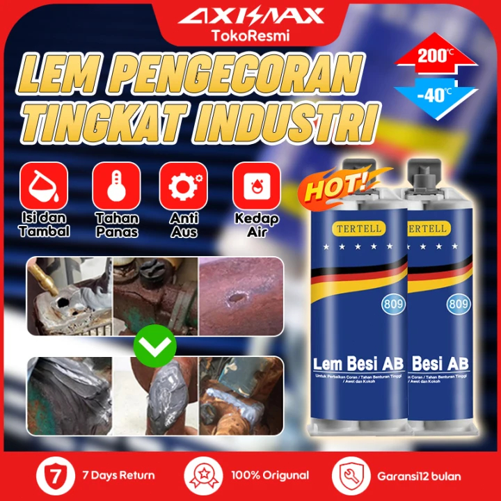 180ml Lem AB Besi Munah Jaya180ml Lem AB Besi Super Kuat Tahan Panas Untuk Reparasi Mobil/Rumah Lem 