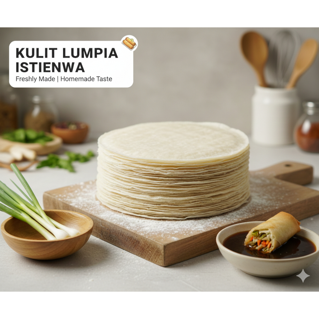 Kulit Lumpia Frozen Food Lentur Anti Sobek 50 Lembar - Siap Pakai untuk Martabak Mini / Spring Roll