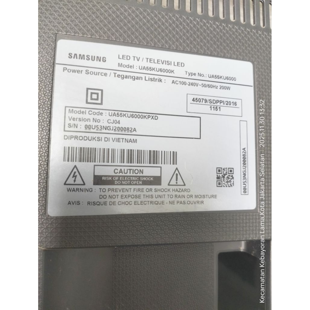 Mainboard Smart TV Samsung UA55KU6000K