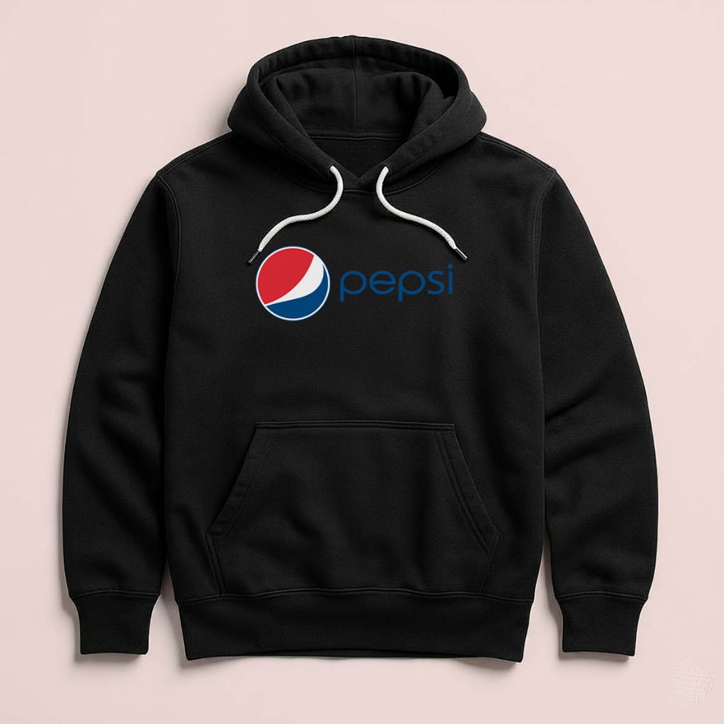Hoodie Pepsi Cola Sweater Fleece Hoodie Black Hitam Cloth