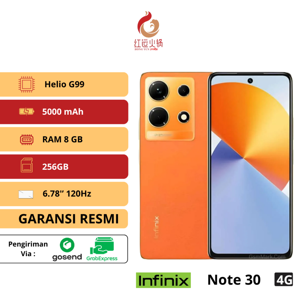 PROMO...( INFINIX NOTE 30 8/256gb FULLSET ) - Orange, 8/256gb