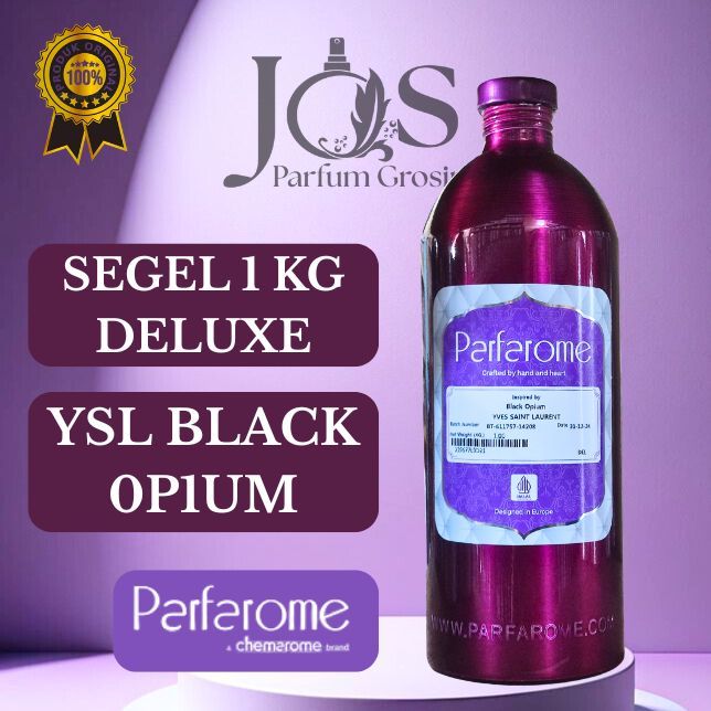 ( 1 KG ) BLACK 0P1UM  By Parfarome Delux Searah Aroma YSL BLACK Opium Kemasan Segel 1KG bibit Parfum